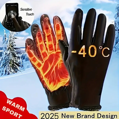 [Touchscreen Gloves for Men] Warm Fleece-Lined Touchscreen Gloves for Men | Autumn and Winter Hand Covers