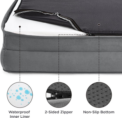 Bedsure Orthopedic Dog Sofa Bed – Washable, Waterproof, Flannel Cover, Large Size