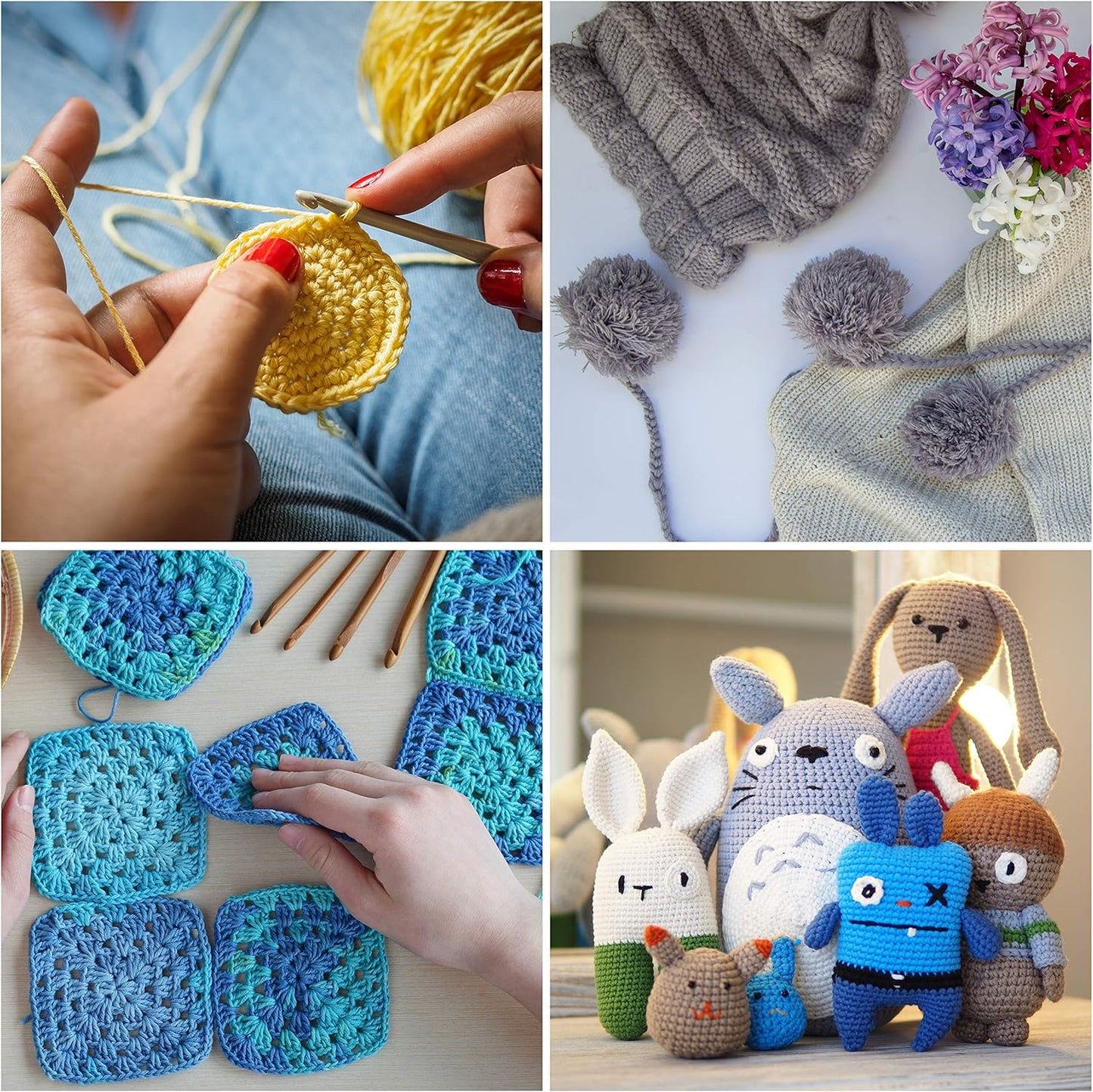 Knitting Yarn (20 Pack) - 25 Grams, 40 metres per Bundle - Assorted Colour Crochet Yarn - Acrylic Yarn Set for Crocheting and Knitting Projects
