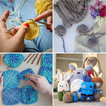 Knitting Yarn (20 Pack) - 25 Grams, 40 metres per Bundle - Assorted Colour Crochet Yarn - Acrylic Yarn Set for Crocheting and Knitting Projects