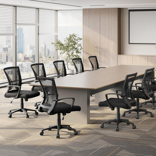 Ergonomic Mesh Office Chair with Lumbar Support & Armrests – Adjustable Swivel