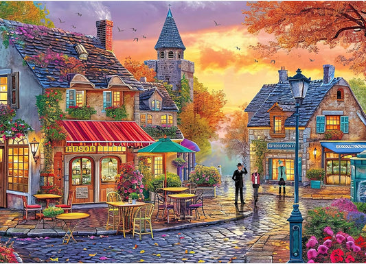 HUADADA Jigsaw Puzzles for Adults 1000 Piece Streets Scene 1000 Piece Jigsaw Puzzles for Adults Jigsaws Challenging Game