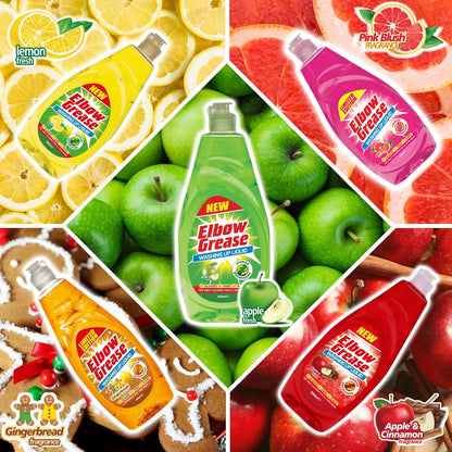 Elbow Grease Apple Dishwashing Liquid 600ml – Powerful Grease Remover for Dishes