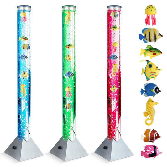 Extra Large 100cm Colour Changing LED Sensory Bubble Tube Lamp Mood Fish Water