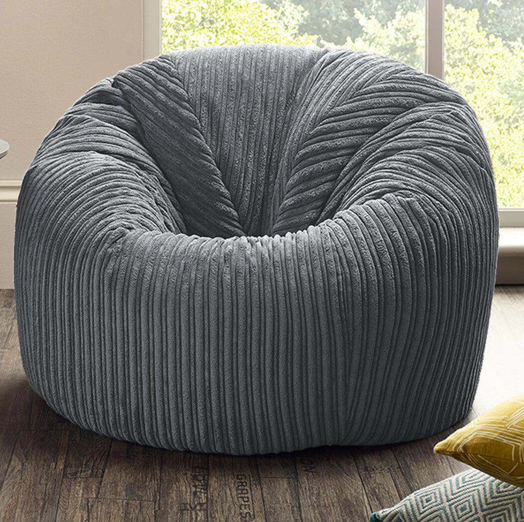 Jumbo Cord Beanbag Chair XL Large Bean Bags in Plush Jumbo Cord beanbags FILLED