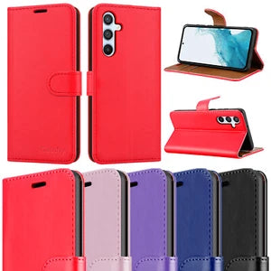 For Samsung Galaxy A14 Phone Case Leather Wallet Flip Folio Stand Cover