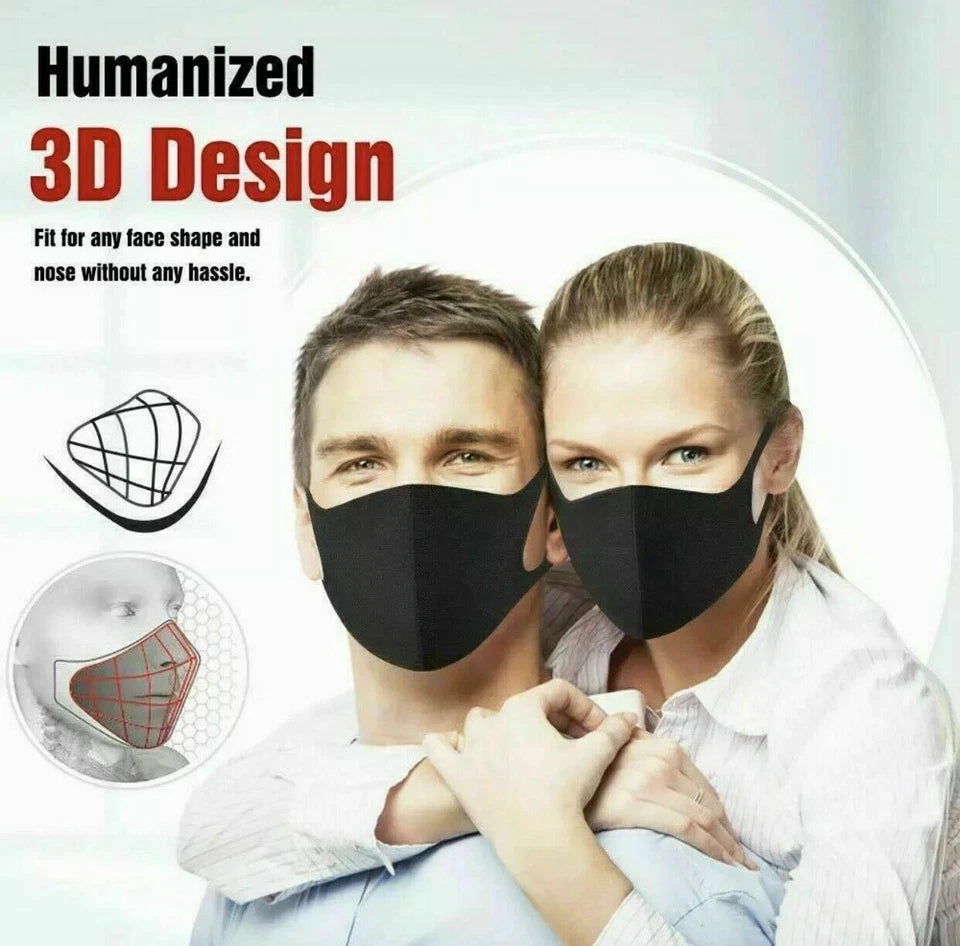5x Face Mask Reusable Masks UK Washable Mouth Nose Breathable Protection Cover