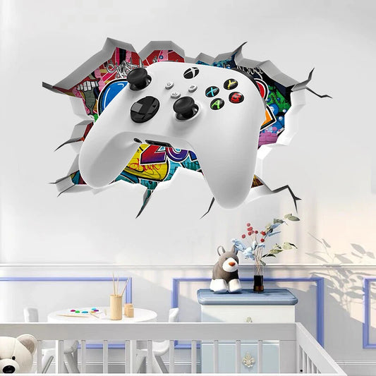 Game Mural Wall Art Stickers Removable Playroom Bedroom Decor Decals