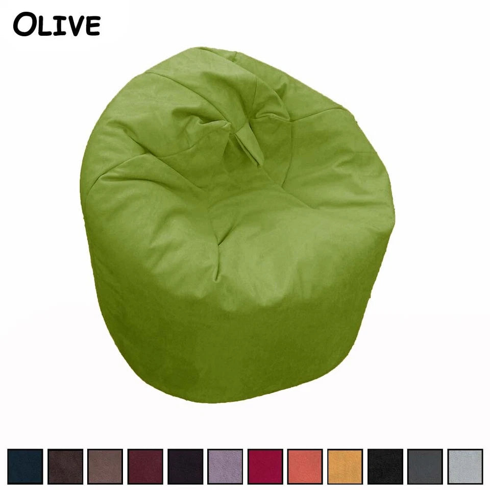 Faux Suede Beanbag Chair Gaming Bean Bag Seat Lounger Couch Kids Adult UK