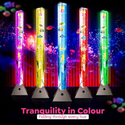 Extra Large 100cm Colour Changing LED Sensory Bubble Tube Lamp Mood Fish Water
