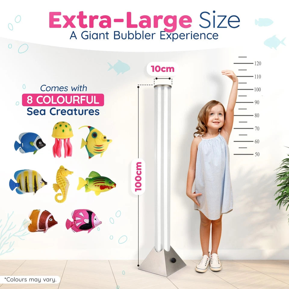 Extra Large 100cm Colour Changing LED Sensory Bubble Tube Lamp Mood Fish Water
