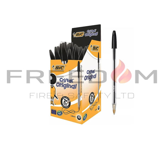 Bic Pens Cristal Biro Medium Ball Point Pen 1.0mm, Black Blue Red, 1 5 10 25 500