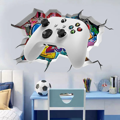 Game Mural Wall Art Stickers Removable Playroom Bedroom Decor Decals