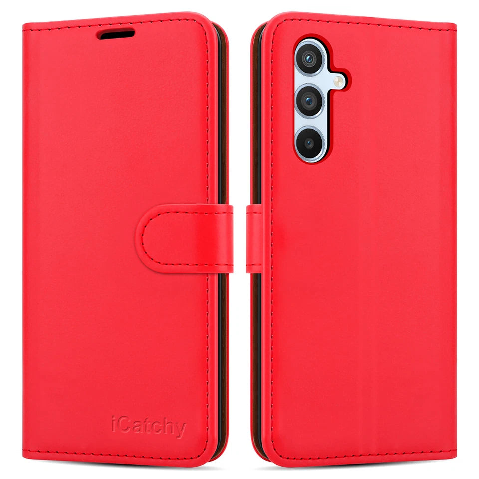 For Samsung Galaxy A14 Phone Case Leather Wallet Flip Folio Stand Cover